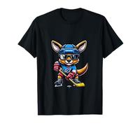 Kangaroo Ice Hockey Player Style T-Shirt