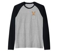 Kangaroo in A Pocket Aussie Australia Kids Pocket Kangaroo Raglan Baseball Tee