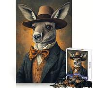 Kangaroo in A Suit 1000 Pieces Jigsaw Puzzles for Adults Indoor Play Fine Detail Home Activity (38x26cm)