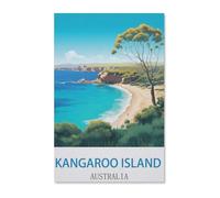 Kangaroo Island Australia Vintage Travel Poster，Puzzle 1500 Pieces Paper Puzzle Adult Children's Educational Toy Family Decompression Game（57x87CM）-E38