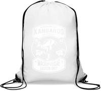 Kangaroo Jump for Your Life Gym Sack Casual Drawstring Bag White
