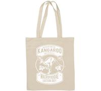 Kangaroo Jump for Your Life Natural Cotton Tote Bag White