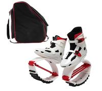 Kangaroo Jump With Storage Bag Shoes Bounce Moon Shoes Shoes Exercise Fitness Boots Jumps Women Men Adults L 36-38 EU (Color : White+Red, Size : Large)