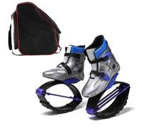 Kangaroo Jump With Storage Bag Shoes Bounce Moon Shoes Shoes Exercise Fitness Boots Jumps Women Men Adults L 36-38 EU (Color : Grey+Blue, Size : Large)