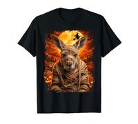 Kangaroo Mummy in Creepy Pumpkin Patch on Halloween Night Value Graphic T-Shirt