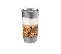 Kangaroo Outback Landscape Wildlife Open Desert Scene Stainless Steel Insulated Tumbler