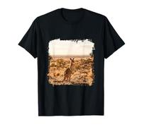 Kangaroo Outback Landscape Wildlife Open Desert Scene T-Shirt