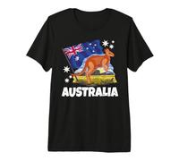 Kangaroo Patriotic Australian Flag Australia Premium T-Shirt