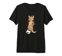 Kangaroo Playing Soccer Australia Outback Premium T-Shirt