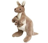Kangaroo Plush Toy, Adorable Mother and Baby Kangaroo Stuffed Animal, Soft Cuddly Plushie for Kids Gifts and Room Decoration(27CM/10IN)