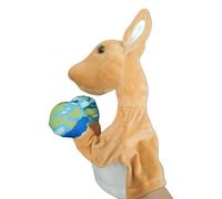Kangaroo Puppet Toy, Action Hand Plush, Professional Funny Animal Interactive 20x15x30cm with Realistic Movable Boxing Arm for Kids Party Storytelling Class
