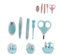 Kangaroo Set Manicure Children Nail Scissors Nail Clippers Tweezers Nail Files, Colour: Blue
