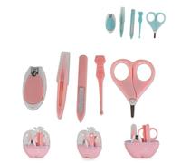 Kangaroo Set Manicure Children Nail Scissors Nail Clippers Tweezers Nail Files Pink