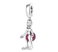 Kangaroo Shape Mewtwo Charm 925 Sterling Silver Dangle Charm for European Fashion Bracelet Necklaces Wedding Day Valentine's Day Jewelry Gift for Sister Family Wife