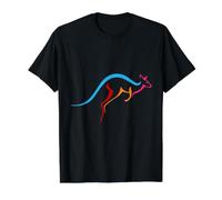 Kangaroo Silhouette Outback Australia Kangaroos Jumping Value Graphic T-Shirt, Men, Black, S