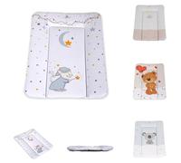 Kangaroo, Soft Changing Mat 50 x 70 cm, Padded Raised Edge, Washable, Colour: White
