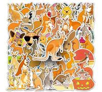 Kangaroo Stickers Creative Cartoon Pattern Sticker for Scrapbook Journal DIY Mobile Phone Luggage, Waterproof Graffiti Decorative Sticker