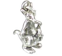 Kangaroo with Joey baby in pouch sterling silver charm .925 x 1 charms