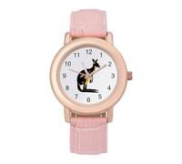 Kangarooes Australia Women's PU Leather Strap Watch Analog Quartz Watch Casual Wristwatch for Home Work