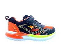 KangaROOS Boy's Unisex Kids K-sl Flasher Ev Sneaker, Charcoal Flame, 10 UK Child