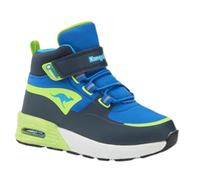 KangaROOS Boy's Unisex Kids K-xi Creed Mid Ev Sneaker, Dark Navy Lime, 8.5 UK Child