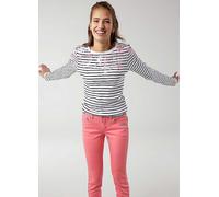 KangaROOS Crew Neck Long Sleeve T-Shirt White Stripe