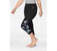 KangaROOS Cropped Floral Print Leggings Black Print