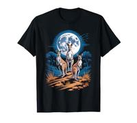 Kangaroos Howling at The Moon Shirts Wildlife Kangaroo Lover Value Graphic T-Shirt