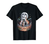 Kangaroos Howling at The Moon Shirts Wildlife Kangaroo Lover Value Graphic T-Shirt