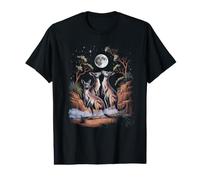 Kangaroos Howling at The Moon Shirts Wildlife Kangaroo Lover Value Graphic T-Shirt