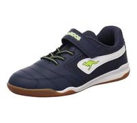 KangaROOS K-Braceyard EV Boys Indoor Shoes in Blue with Green for School and Club Sports, blue, 6.5 UK