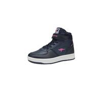 KangaROOS K-CP Bound Mid EV High-Top Children's Unisex Trainers Warm Lining Blue, 4204 Dk Navy Daisy Pink, 12.5 UK Child