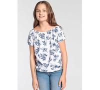 KangaROOS Kids Floral Print Carmen Shirt Blue Floral