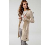 KangaROOS Long Cable Knit Cardigan Beige