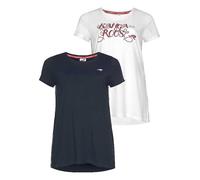 KangaROOS Pack of 2 Long T-Shirts White / Navy