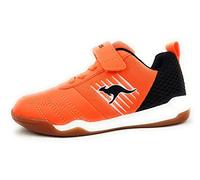 KangaROOS Super Court EV Sneaker, Neon Orange Jet Black, 5 UK Child