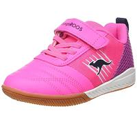 KangaROOS Super Court EV Sneaker, Neon Pink Fuchsia, 3.5 UK Child