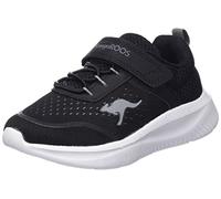 KangaROOS Unisex_Child K-ft Tech Ev Sneaker, Jet Black Steel Grey, 1.5 UK