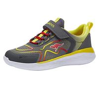 KangaROOS Unisex_Child Kq-phara EV Sneaker, Steel, Grey, Lemon Chrome, 11.5 UK