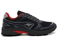 KangaROOS Unisex K-rh Amos Sneaker, Jet Black Fiery Red, 6.5 UK