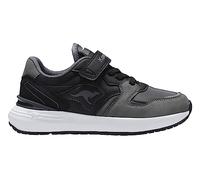 KangaROOS Unisex K-Sneak Base Ev Trainers, Jet Black Steel Grey, 3 UK