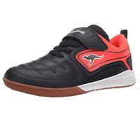 KangaROOS Unisex K5-Block EV Sneaker, Jet Black Fiery Red, 5 UK