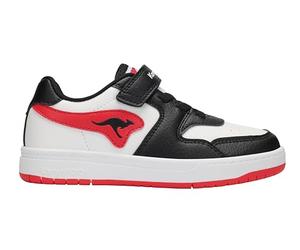 KangaROOS Unisex Kid's K-cp Fair Ev Sneaker, Jet Black Fiery Red, 31 EU