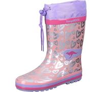 KangaROOS Unisex Kid's K Rain Boot, Lavender Metallic Heart, 7 UK Child