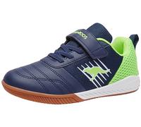 KangaROOS Unisex Kinder Super Court Ev Sneaker, Dark Navy Lime 4054, 6.5 UK