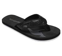 KangaROOS Women's K-BW Maya Sandals, Jet Black/Dk Silver, 39 EU, Jet Black Dk Silver, 7 UK