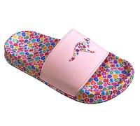 KangaROOS Women's K-Slide Print Sandal, Frost Pink Leo, 4 UK
