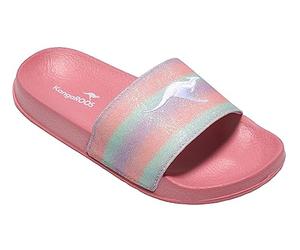 KangaROOS Women's K-Slide Shine Sandal, Daisy Pink Rainbow, 9 UK