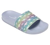 KangaROOS Women's K-Slide Shine Sandal, Midnight Blue/Animal, 39 EU, Midnight Blue Animal, 7 UK