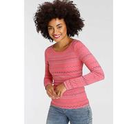 KangaROOS Zig Zag Long Sleeve Top Dark Pink